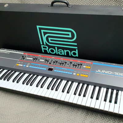 Roland Juno-106 61-Key Programmable Polyphonic Synthesizer 1984 - 1985 - Black image 6