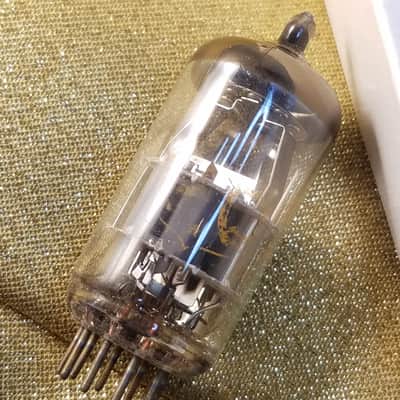 Amperex Matched Pair (2) 6DJ8 tNOS AT1000 TESTED Vacuum Tubes PQ premium quality Heerlen A-frame Orange Globe T5 ECC88 dual triode 1973 image 2