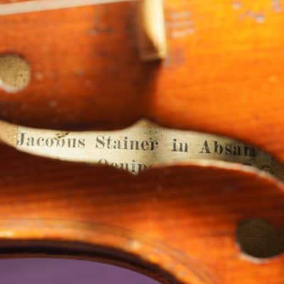 1900s Stainer-Labeled Nice Quality 4/4 German Violin (VIDEO! Fresh Work, Ready) image 24