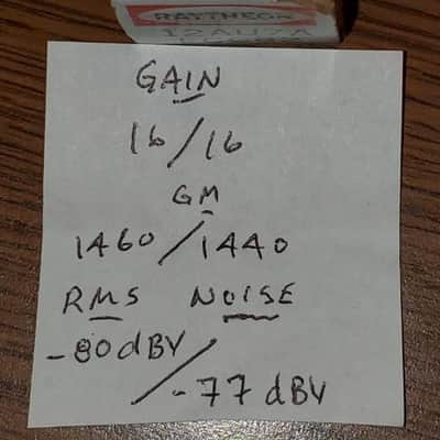 12AU7A Raytheon NOS/NIB Tall Grey Plates/Halo Getter MaxiPreamp2/TV-7 Tested image 2