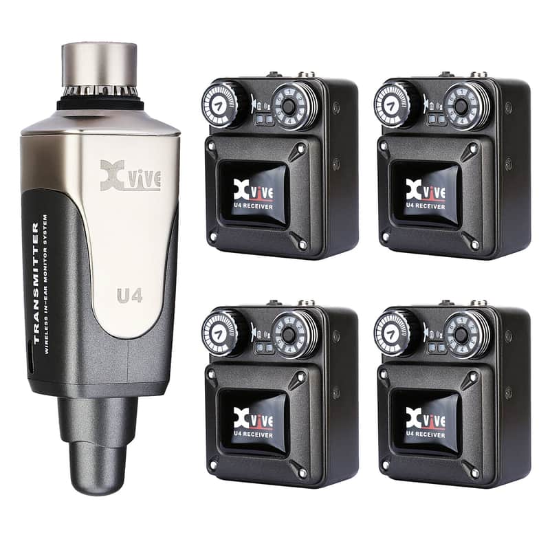 Xvive In-Ear Monitor Wireless System with 4 Receivers image 1