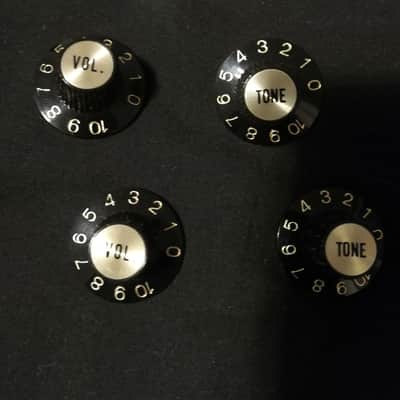 Gibson Les Paul Witch Hat Knobs 70s Black image 1