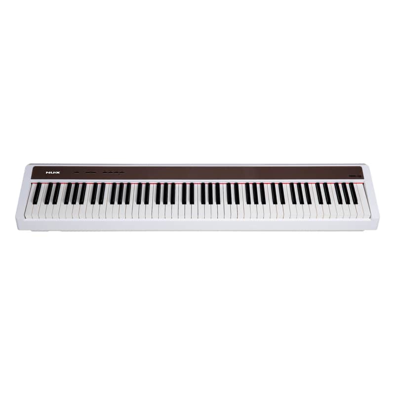 Nux NPK-10 88-Key Portable Digital Piano with Dual-Mode Bluetooth, White image 1