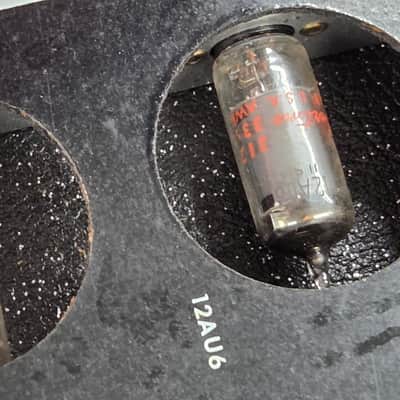 Silvertone Guitar in case with amp - Black Silvertone 1448 image 7