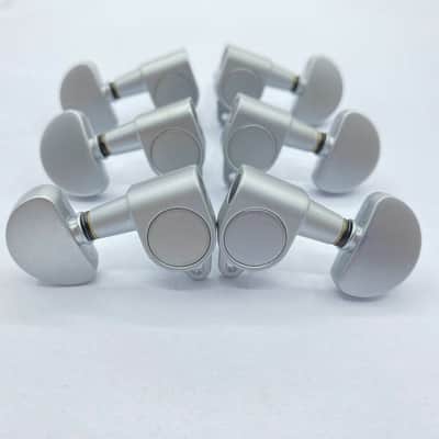 Matte Chrome Guitar 3R3L Machine Heads Tuning Pegs image 1