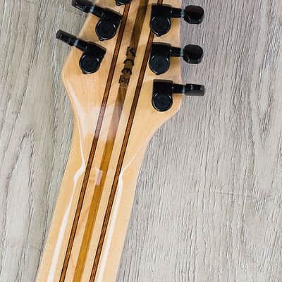 Mayones Regius 8 8-String Baritone Scale Electric Guitar Quilted Maple Top Trans Negative Fade Burst image 5