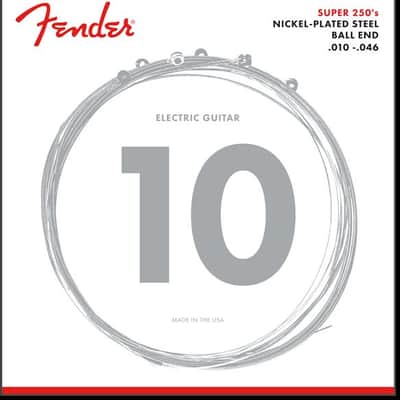 Fender Super 250's Nickel Plated Steel Electric Guitar Strings Gauges .010 -.046 image 3