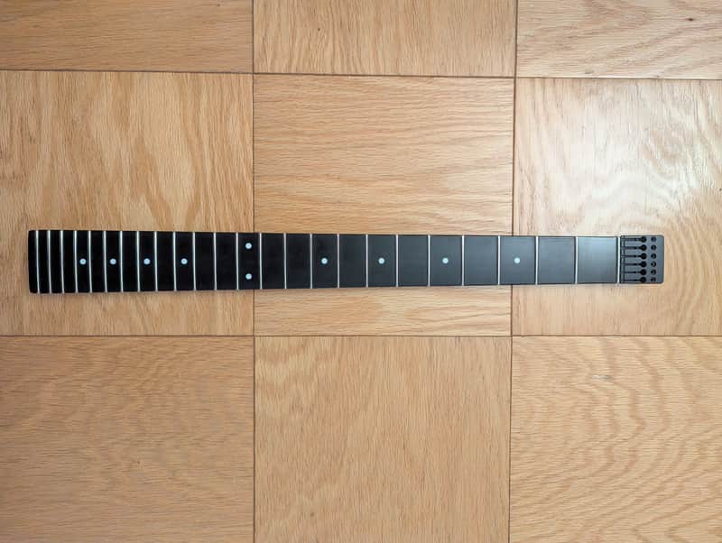 Moses Graphite Headless Neck – NEW Jescar 58118 Stainless Steel Frets + NEW Headless USA Double-Locking Headpiece image 1