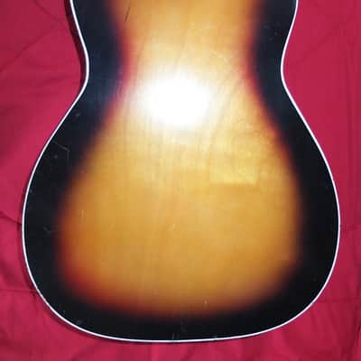 Vintage Silvertone Model 319 Acoustic 1960's Tobacco Sunburst Parlor Guitar image 5