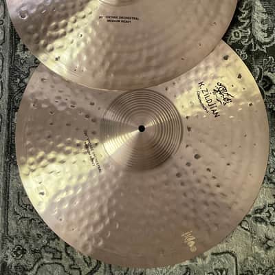 Zildjian 20" K Constantinople Vintage Orchestral Medium Heavy Cymbal Pair W/Straps K1144 image 1