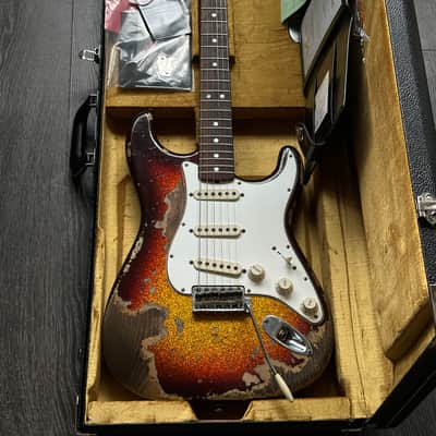 2024 Fender Stratocaster Super Heavy Relic 1965 Sunburst Sparkle Custom Shop image 4