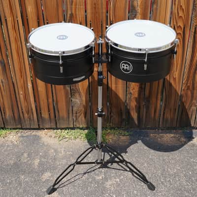 Meinl Percussion AV1BK Artist Series Amadito Valdes Steel 14" & 15" Timbales w/ Stand image 4