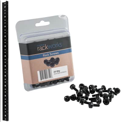 Gator GRW-RACKRAIL-12U Rack Rails - 12U Pair Bundle with Gator GRW-SCRW025 Rack Screws (25-pack) image 1