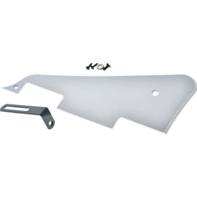 Solid White 1 Ply LP Guitar Pickguard with Black Stainless Steel Bracket and Steel Mounting Screws for USA Les Paul image 5
