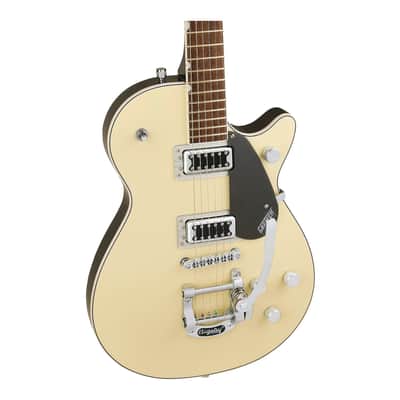 Gretsch Guitars G5230T Electromatic Jet FT Single-Cut With Bigsby Electric Guitar (Two-Tone Vintage White/London Grey) image 3