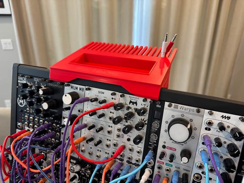 Eurorack Cable Holder w/Bin for Arturia RackBrute 6U case V2 (red) image 1