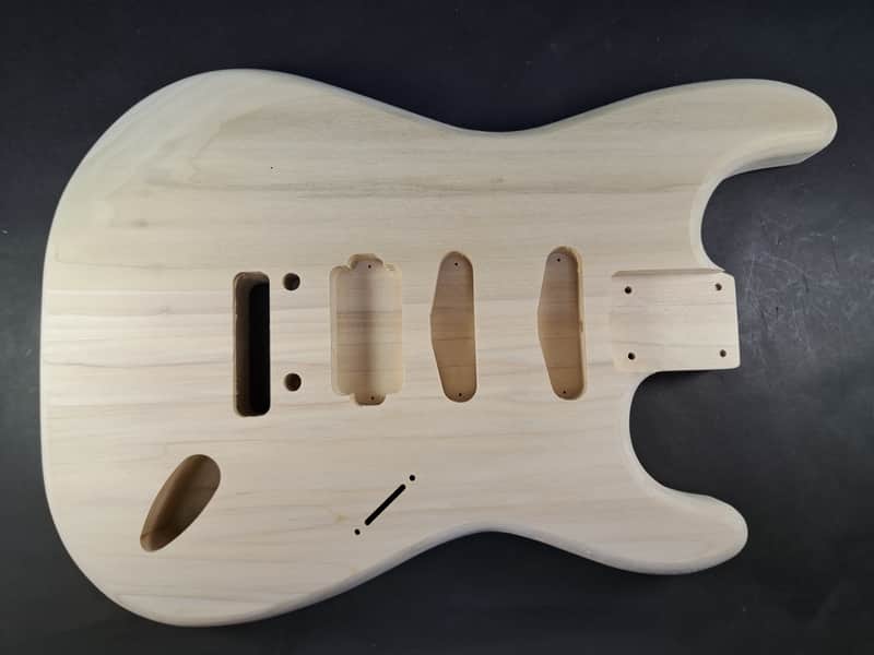 Unfinished Poplar HSS guitar body - fits Fender Strat Stratocaster neck Wilkinson J2513 image 1