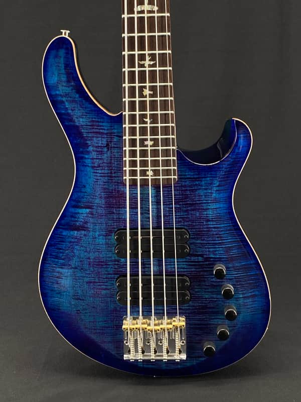 PRS Gary Grainger 5-String in Violet Blue Burst with Ten Top image 1