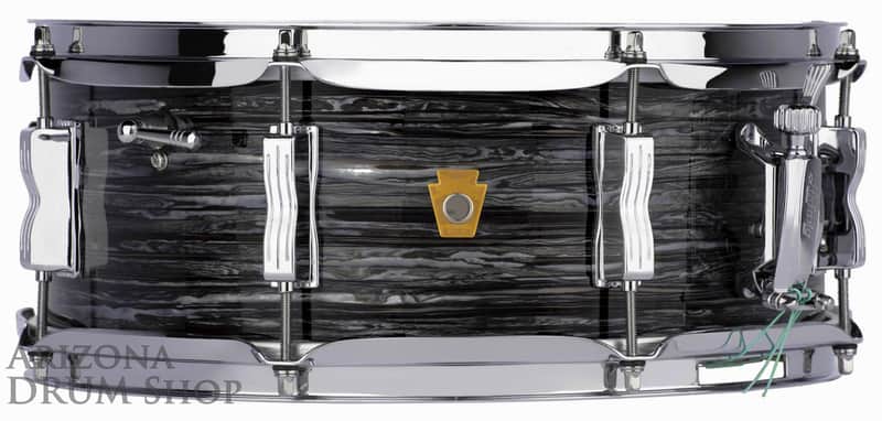 Ludwig Jazzfest LS908 Legacy Mahogany 5.5x14" 8-Lug Snare Drum - Vintage Black Oyster image 1