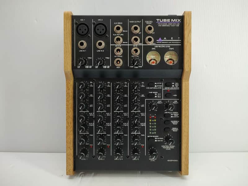 ARTproaudio TubeMix 5-Channel Recording Mixer with USB and Assignable 12AX7 Tube 2020's - Black & Natural image 1