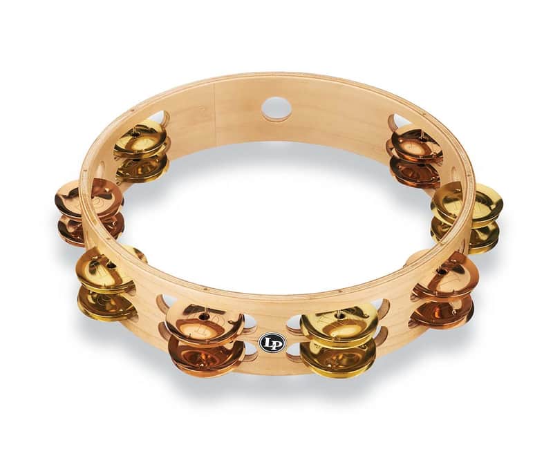 LP Pro 10 Inch Double Row Tambourine - Brass/Bronze Hybrid image 1