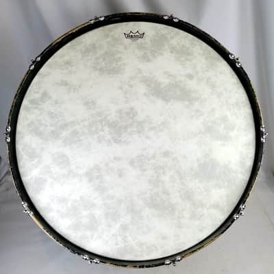 *Ludwig 14x28" Virgin 3Ply B/O Black Oyster Pearl Bass Drum 7/16/70 Bowling Ball image 9