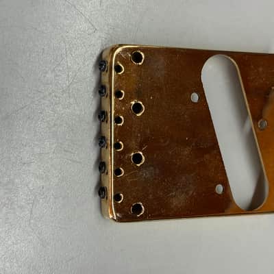 Vintage Style 6 Saddle Telecaster Bridge - Gold image 3