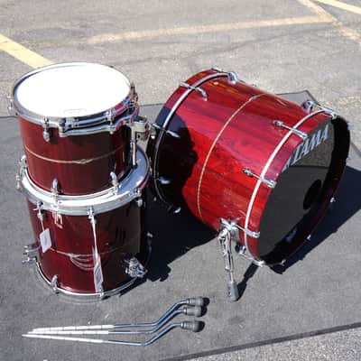 Tama/Japan Star Series 3pc Pure Bubinga Shell Pack - Dark Red Cordia Lacquer | 13", 16", 22" image 18