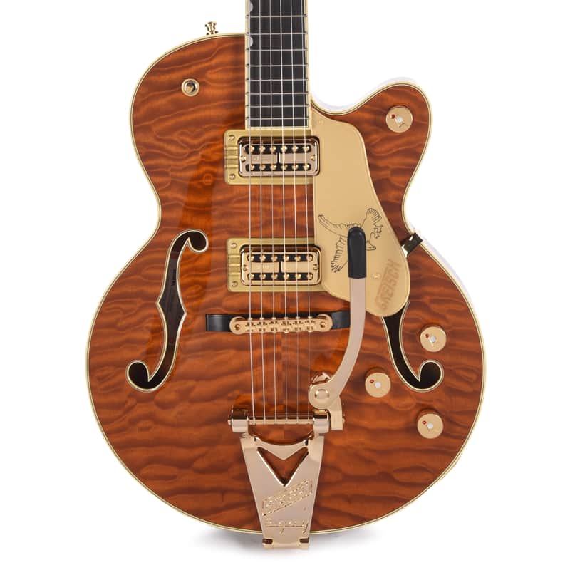 Gretsch Limited Edition Falcon Center Block Jr. with Bigsby Quilted Maple Roundup Orange (Serial #JT25010054) image 1