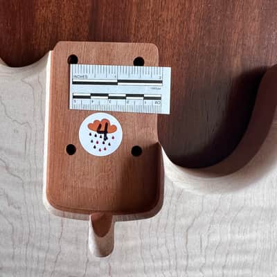 High End Offset Bass Body – Unfinished THICK Curly Maple Top, Solid ONE piece Mahogany Back, Front Routed NOS- limited luthier supply R4 image 12