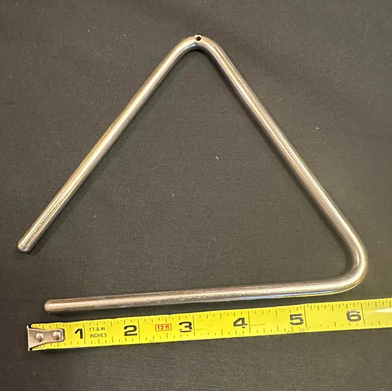 Unbranded 6" Triangle, Chrome Plated Steel, 1/4" diameter Rod - EXCELLENT image 1