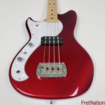 G&L Tribute Fallout Bass Candy Apple Red Lefty 4-String Short Scale Bass Left Handed 8.92 Pounds image 4