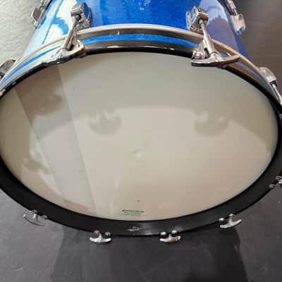 Ludwig Vintage Drumset 22”-12”-13”-16” 1970s - Blue Sparkle image 6