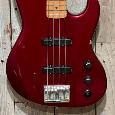 Rare 1990 Fender Jazz Bass Plus, 4 String Bass Maple Fretboard Nitro Frost Red , Includes Pro Setup & New Gig Bag Ships Fast ! image 3