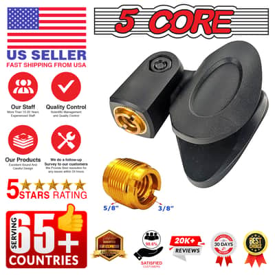 5 Core Microphone Clip Holder 2 Pieces with Screw Adapters 5/8 to 3/8 Inch image 9