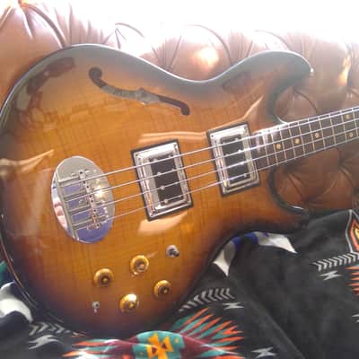 2006 Lakland Hollowbody Deluxe HB87 with Case image 2
