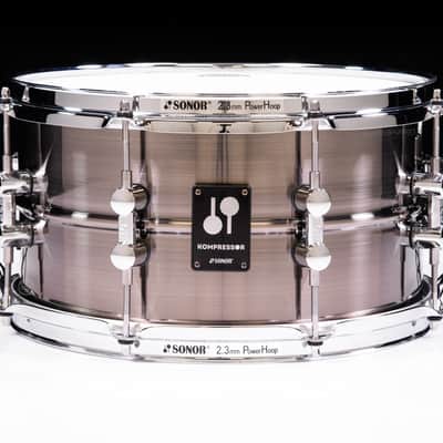 Sonor Kompressor Brass Snare Drum 13 x 7 image 1