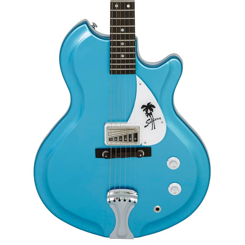 Supro 1570WB Sahara Single Pickup Americana Series Electric Guitar Wedgewood Blue Metallic image 1