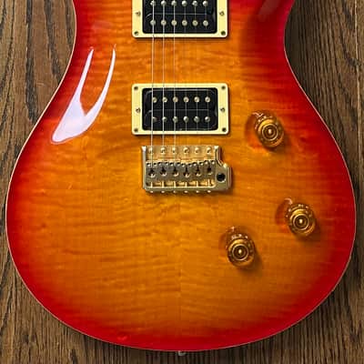 2001 PRS Custom 24 10 Top (Birds & Gold Hardware)- Cherry Sunburst w/ OHSC image 2