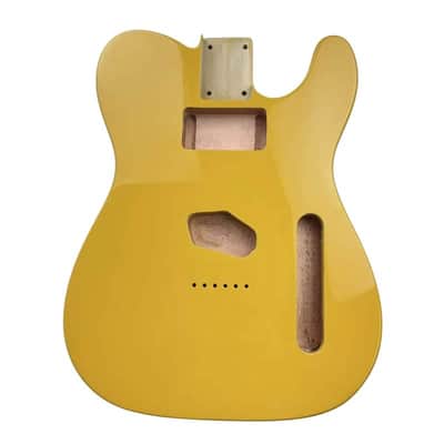 Vintage Gloss Yellow Finish Guitar Telecaster Tele Style Alder Body image 1