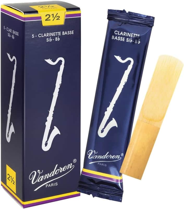 Vandoren SR223 Traditional Bass Clarinet Reeds - Strength 2.5 5 pack of 5) 2010s - Standard image 1