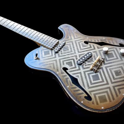Dax&Co. Ironhorse 2022 Black/Steel Diamond Etched Guitar W/ Hardshell Case & COA! image 12