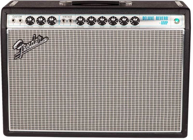 Fender '68 Custom Deluxe Reverb 2-Channel 22-Watt 1x12" Guitar Combo 2013 - Present - Black image 1
