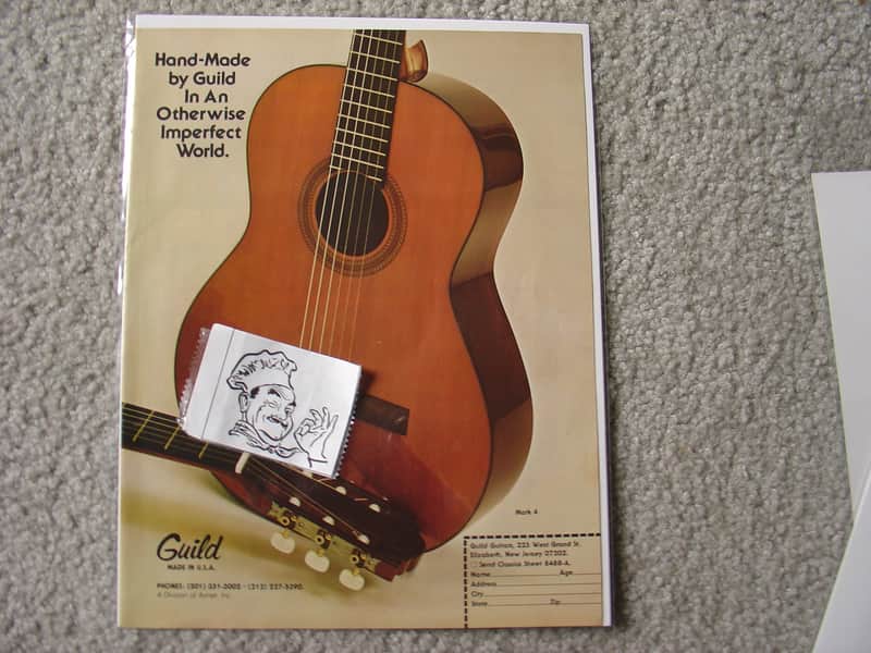 Vintage Advertisement for Guild Classical Guitars 1970's image 1