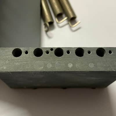 1980s original Fender Japan JV Serial Stratocaster bridge 56mm – Includes extra modern MIJ Fender block image 8