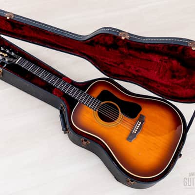 1977 Guild D-50 Bluegrass Special Vintage Dreadnought Acoustic Guitar Sunburst w/ Case, USA Westerly image 19
