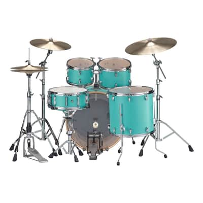 Yamaha Stage Custom Birch 5 Piece Drum Set with Hardware 22 inch Bass Matte Surf Green image 3