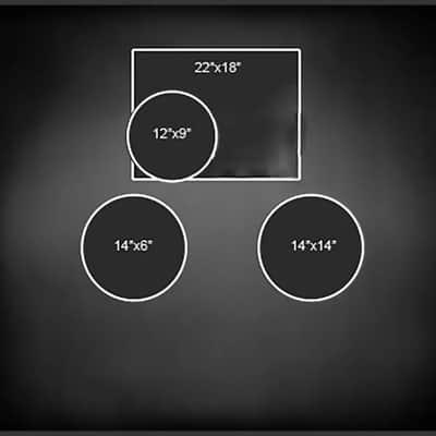 Drum Kit 4 Piece TAYE Studio Maple Blue 22" Bass Drums Incl Hardware Set -- D-23 image 3