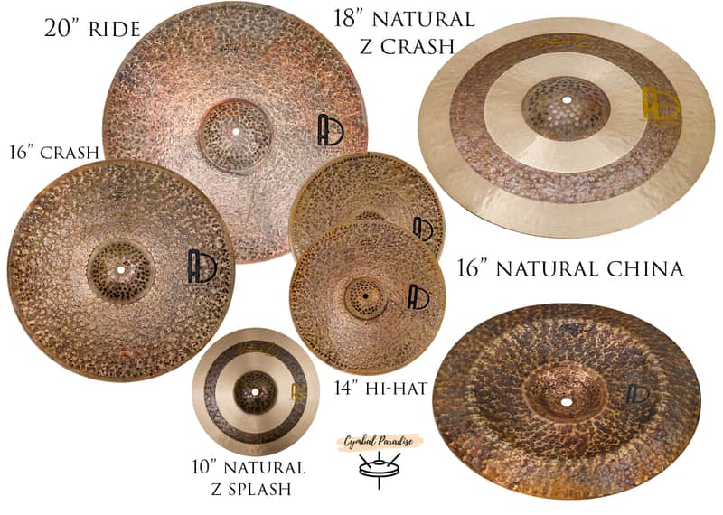 Agean Cymbals Natural Multi Cymbal Pack - A Great Combiniation of Two Series for Natural Lovers