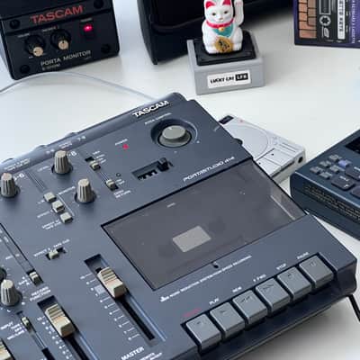 Serviced TASCAM Portastudio 414 4-Track Cassette Recorder 1990s - With New Power Supply and vintage tape image 2